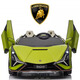 ChiNami children's car can seat adults Lamborghini children's electric car four-wheel parent-child sports car baby remote control toy car green top with MP3 music player