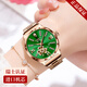 Swiss Certified Watch Women's Totalmente automático Mecánico Reloj luminoso impermeable y los mejores relojes famosos de las mujeres ultradelgadas Versión mejorada L9918 Modelo de cinturón rojo de rosa + pulsera de regalo
