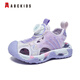 ABC KIDS summer children's sandals for boys and girls, toe-toe beach shoes, medium and large children's sports and casual shoes, purple 27