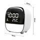 Deli multifunctional LCD cute pet smart alarm clock 1200mAh student night light bedside clock clock children's bedroom clock time manager gift white 8852 school season