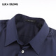 Luca Dillon Light Luxury 6A Grade Mulberry Silk Spring and Summer New Men's Cool High Elastic Smart Constant Temperature Short Sleeve Shirt Royal Blue S (46)