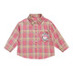 G.duck Girls' Shirt Jacket Spring and Autumn 2026 Western Style Children's Long Sleeve Plaid Shirt Thin Baby Girl Lab Top Pink 130 Recommended 120-130cm6-7 years old