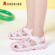 ABC KIDS Children's Shoes Girls Sandals 2026 Summer New Children's Beach Shoes Baotou Non-Slip Girls Outdoor Casual Sandals Pink 28