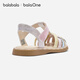 BALABALA balaOne children's shoes, children's sandals, girls' shoes, 2026 summer new colorful casual shoes, floral white tone 00301 21 (foot length 12.8-13.2/inner length 14.1)