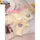 Modal couple underwear pure cotton one man and one woman cute cartoon 2024 new sexy pure strap underwear summer suit 723 black 2 suits men L+women M