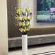 Leaf vein simulated dried flower bouquet, fake flower ornaments, floor-to-ceiling living room red berry entrance large decorative flower arrangement, forever new green leaves, white + yellow, with bottle