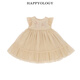 Happyology British children's embroidered mesh children's clothing small flying sleeve girls' dress spring and summer mesh skirt