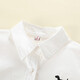 Montagut Boys and Girls Spring and Autumn Pure Cotton Lapel Puppy Simple Versatile Casual Shirt for Medium and Large Children Soft and Skin-Friendly Tops
