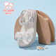 Fuluo Mi Girls Sandals 26 Summer New Sweet and Style Princess Shoes Little Girls Soft Sole Breathable Shoes Beige 30