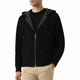 BURBERRY lined plaid plain zipper hooded sweatshirt jacket for men and women, black S
