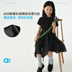 Youlan (ALLBLU) allblu Youlan QQ cotton children's long-staple cotton dress girls 26 spring and summer new type A soft and comfortable tap dance black 100 cm