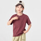 Duojia Simple Solid Color Durable Basic Boys T-Shirt 2026 Summer Loose Breathable Stretch Cotton Children's Short Sleeve
