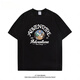 Bebw American Modemarke Sommer gedrucktes kurzärmeliges T-Shirt-Herren 2024 New Loose Retro Vielseitige Basis-Shirt Casual Top Navy T-Shirt-3884 S [75-95jin [Jin gleich 0,5 kg]]