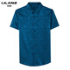 LILANZ summer new men's mulberry silk shirt short-sleeved silk top silk men's loose cool inch coat white L 50