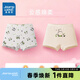 Jeanswest Jeanswest children's stretch printed boxer briefs winter new children's underwear PA9 two pack off-white + light apricot 6T14 110 cm