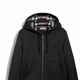 BURBERRY lined plaid plain zipper hooded sweatshirt jacket for men and women, black S