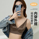 Langsha Beautiful Back Bra Women's Small Breast Gathering, Secondary Breast Prevention and Anti-sagging New Forged Face Sexy Cross Sling Seamless Bra Elegant Black 2XL 130-145Jin Jin equals 0.5kg 90AB/85C