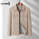 LILANZ 2026 Spring and Autumn New Casual Lapel Trendy Jacket for Young and Middle-aged Fashion Trendy Versatile Long-Sleeved Men's Jacket Brown L 175