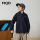 MQD Boys College Style Workwear Lapel Washed Denim Shirt