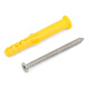 Huxin stainless steel small yellow croaker plastic expansion tube expansion screw expansion plug rubber plug wall plug expansion bolt 6/8/10mm self-tapping screw M6*60+ stainless steel nails (50 sets)