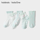 Bala Bala One Bala Bala Children's Socks Summer New Mesh Breathable Girls' Socks Sweet Five Pairs Blue and White Tone 00381 3-5 Years Old