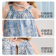 ASK JUNIOR Girls Skirt Summer New Youth Sleeveless Denim Skirt Fashion Casual Mid-Length Children's Princess Skirt