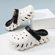 Children's slippers, boys' clogs, summer new style, medium and large children's sandals, girls' beach kids' casual one-shoes, two-wear, white and black 28 (-29 is suitable for feet of size 28-29)