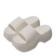 Accelerator high-heeled slippers for women summer outer wear slippers for women new thick-soled EVA slippers soft-soled sandals sandals white 37 36-size