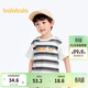 Balabala boys short-sleeved T-shirt summer striped top printed fake two pieces 201224117116