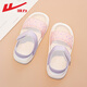 Pull back children's shoes children's sandals 2026 summer new style girls breathable lightweight sports beach shoes soft sole casual sandals purple pink -1823 28