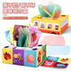 Kamilong Children's Paper Drawing Toys 0-1 Year Petite enfance éducation bébé ne peut pas déchirer la boîte de tissu exercice de doigt Cross-Border Toys [Opp Bag] style animal - Modèle haut de gamme (3 papiers bruyants