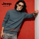 JEEP SPIRIT sweatshirt men's spring and autumn trendy brand warm German velvet sweatshirt men's fashion casual loose versatile turtleneck bottoming shirt black M weight 100-130Jin Jin is equal to 0.5 kg