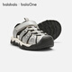 Bala Bala One children's shoes children's sandals boys' sports shoes 2026 Xia Xin outdoor toe-toe shoes smoke gray silver 20301 33 (foot length 20.3-20.7/inner length 21.6)