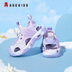 ABC KIDS summer children's sandals for boys and girls, toe-toe beach shoes, medium and large children's sports and casual shoes, purple 27