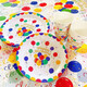 Kunmi disposable party plate colorful balloon paper plate party cake plate fruit candy snack tasting plate with dinner plate 10 pieces 9-inch balloon paper plate