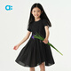 Youlan (ALLBLU) allblu Youlan QQ cotton children's long-staple cotton dress girls 26 spring and summer new type A soft and comfortable tap dance black 100 cm