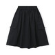 Montagnard summer high-waisted skirt for middle-aged and older children. Super cute patch pockets on both sides for girls to go out. Campus style versatile high-simple long skirt.