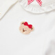 PawinPaw Cartoon Bear Children's Clothing 26 Years Baby Girl Lapel Shirt Loose Ivory White 110