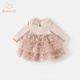 Banxidi girls dress spring 2026 new style children's mesh skirt one-year-old dress infant baby tutu skirt pink 73