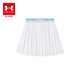 Under Armor Girls' Short Skirt Spring and Summer Sports Training Basics Simple Technical Fabric Woven Pleated Skirt 262213609 White 130