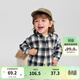 Balabala children's clothing baby shirt boys long-sleeved classic plaid shirt autumn super soft velvet, skin-friendly, comfortable and trendy black and white tones 00491-208325102103 120