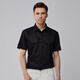 HECHTER 100 count mulberry silk non-ironing Hechter short-sleeved shirt men's summer business formal silk solid color top black hot selling color 40