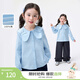 Xiaoyinman Inman children's clothing girls pure cotton shirt three-dimensional bow 26 spring spring collar casual top for children and middle-aged children light blue 105