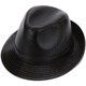 Feshelan top hat gentleman hat men's sheepskin hat cowboy hat top hat Korean style outdoor leisure middle-aged and elderly hat black cowhide fashion style extra large (61-62cm)