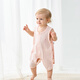 Tongtai (TONGTAI) baby sleeveless jumpsuit summer pure cotton baby clothes children's pipa clothing open crotch crawler suit pink 73cm