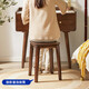 LUOSEN solid wood dining table and stool Chinese simple dressing stool home bench living room bread stool low stool stackable square stool 1