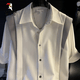Woodpecker (TUCANO) new summer style contrasting color loose lapel short-sleeved shirt men's trendy casual fashion versatile shirt thin white XL 140Jin Jin is equal to 0.5 kg within