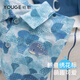 YOUGE Infant Ocean Whale Print Lapel Short Sleeve 2026 New Cute Loose T-shirt for Children and Middle School Tide Blue 90 cm