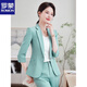 ROMON 2026 summer new style mid-sleeve suit suit for women, high-end, small, professional, casual, small suit jacket, green single-piece suit jacket XL recommended 109-119 Jin Jin equals 0.5 kg