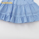 BALABALA children's clothing children's half-length skirt girls 2026 summer new style sweet short skirt for children and big children with bow blue and white tone 00381 90